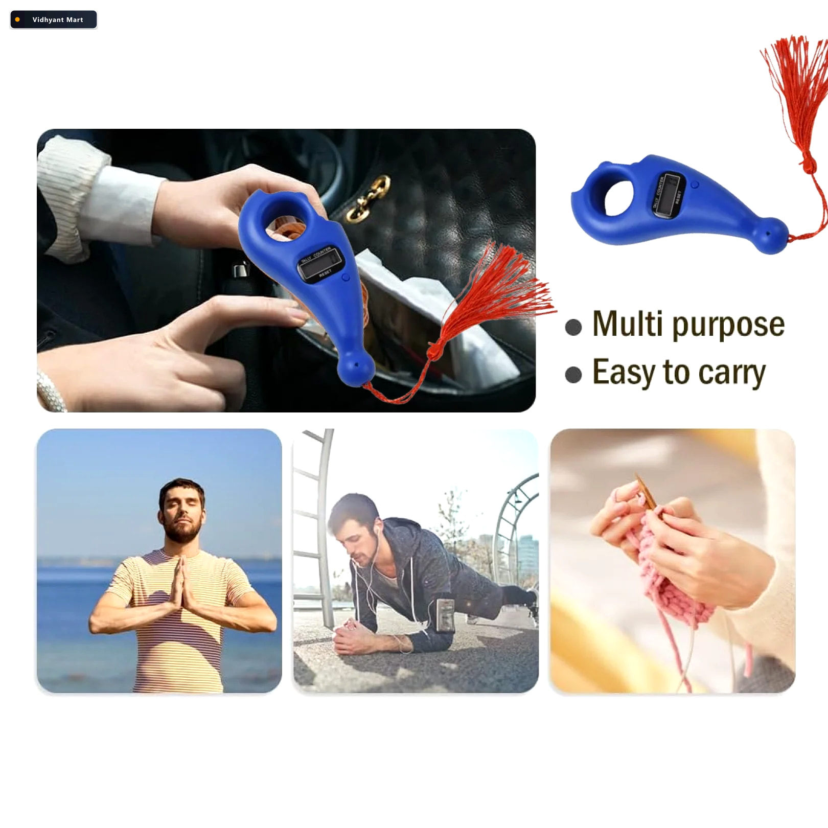 Vidhyant Mart Digital Tasbih Counter Adjustable Finger Ring Jap 4