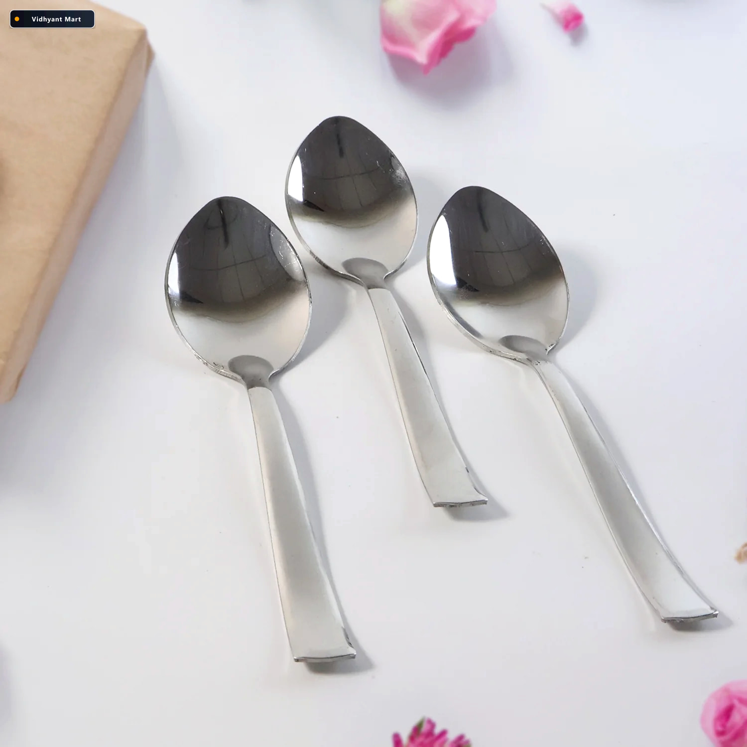 Vidhyant Mart Dining Spoons Set Of 3 Rust Resistant With Comfort 3