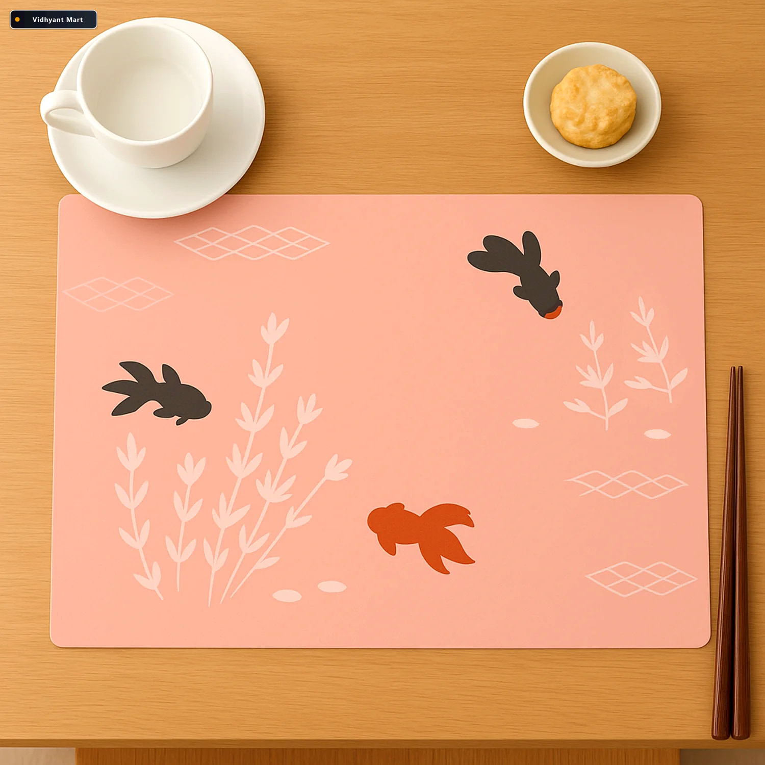 Vidhyant Mart Dining Table Placemats Elegant Heat Resistant Fish 1