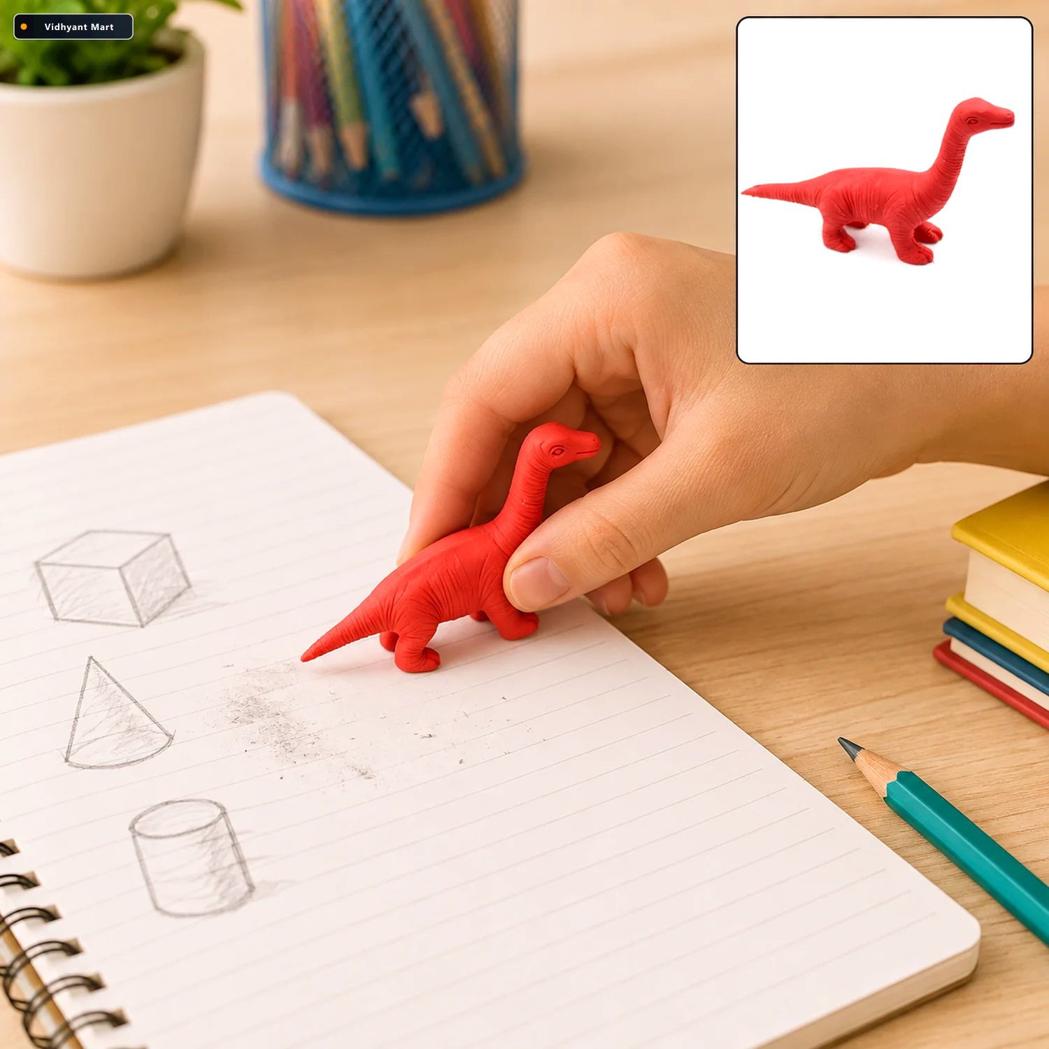 Vidhyant Mart Dinosaur Erasers 3d Puzzle Desk Pet For Kids Scrib 1