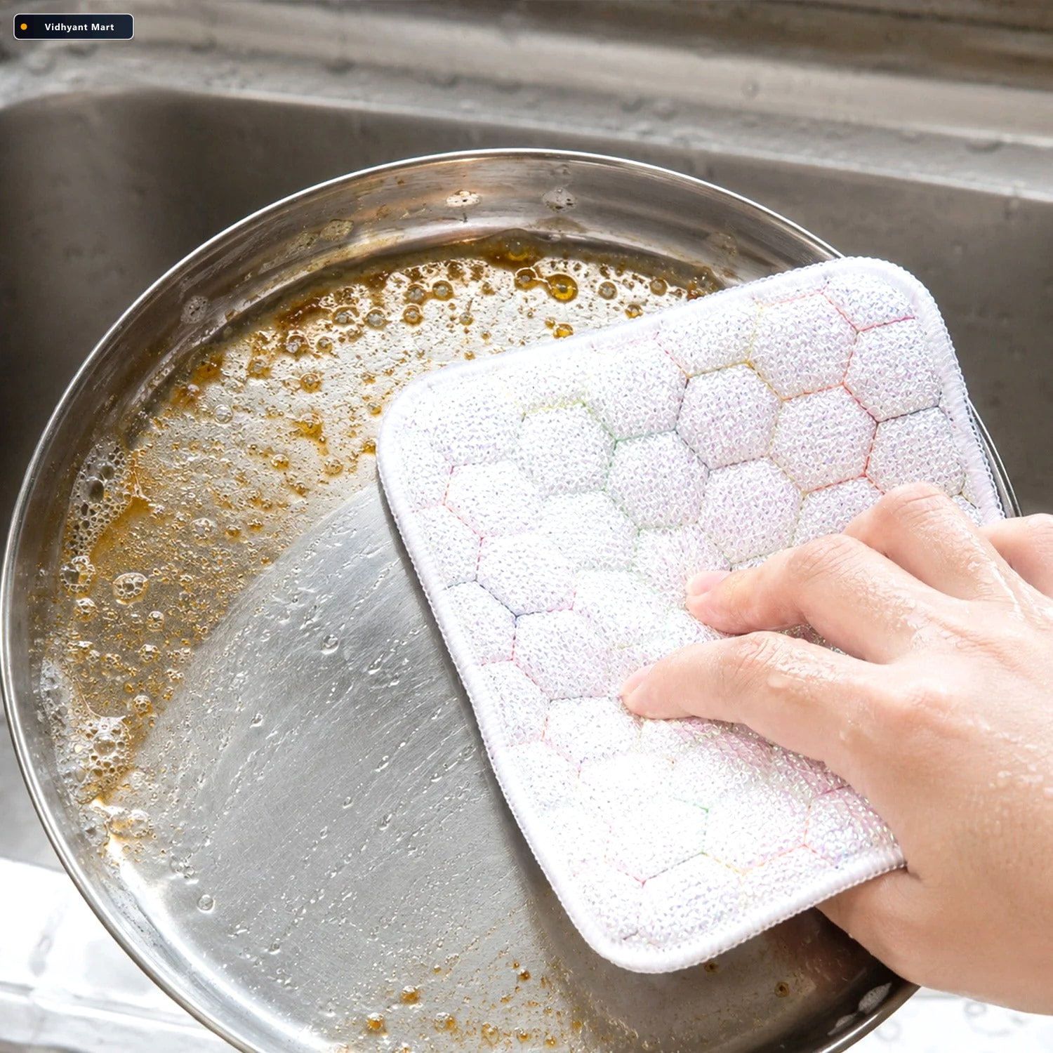 Vidhyant Mart Dish Washing Scrub Pad Tough Durable Multipurpose 2