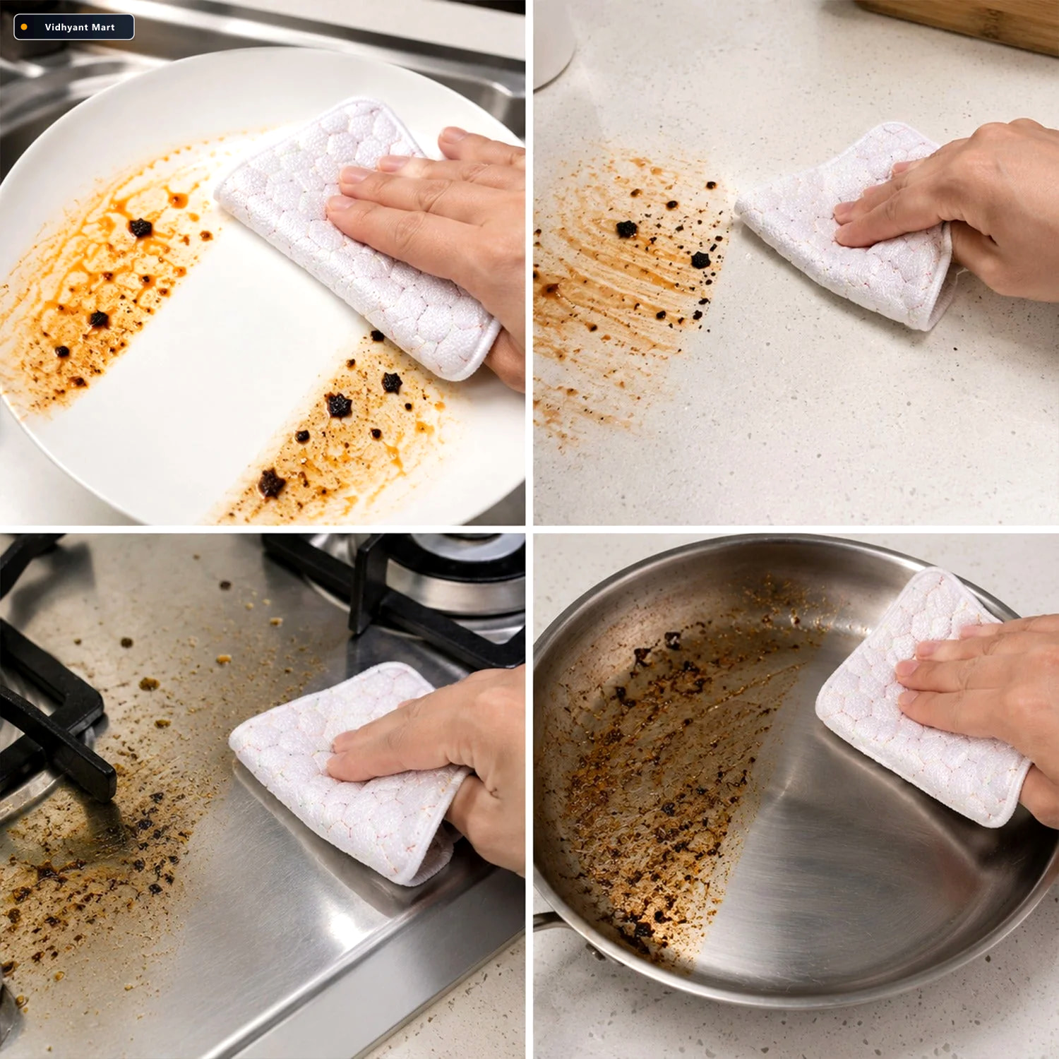 Vidhyant Mart Dish Washing Scrub Pad Tough Durable Multipurpose 3
