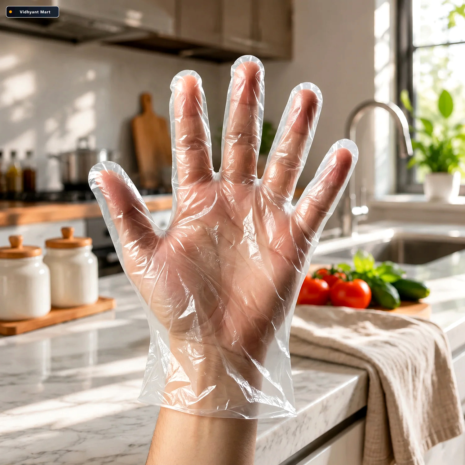 Vidhyant Mart Disposable Gloves Hygienic Practical For Kitchen C 2