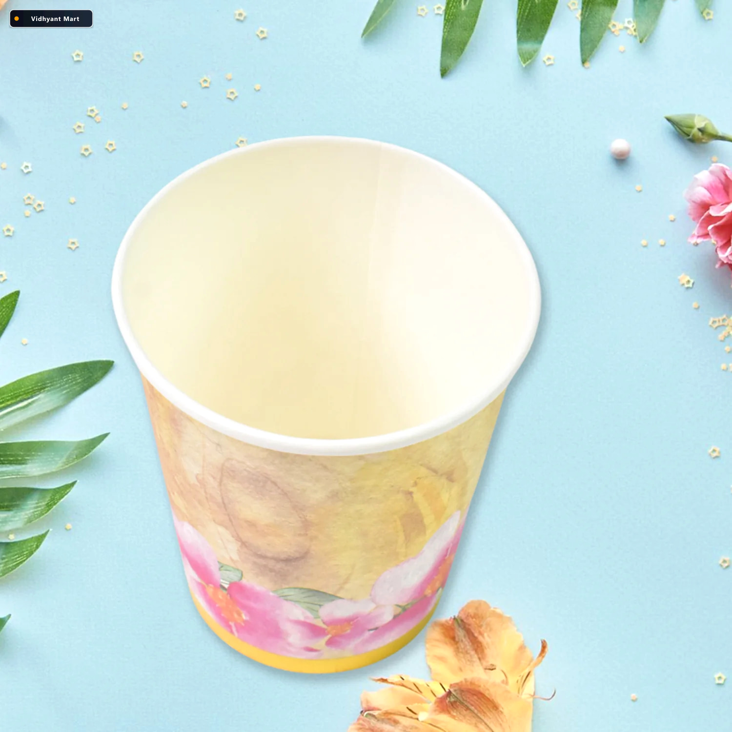 Vidhyant Mart Disposable Paper Cups Mixed Design 24 Pcs Papezo 3