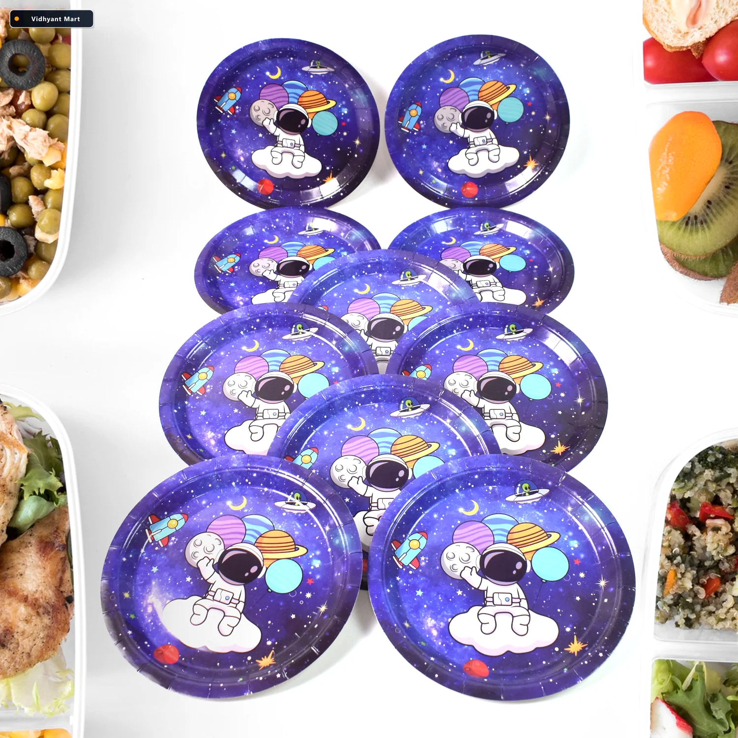 Vidhyant Mart Disposable Paper Plates Festive Birthday Set Jubil 2