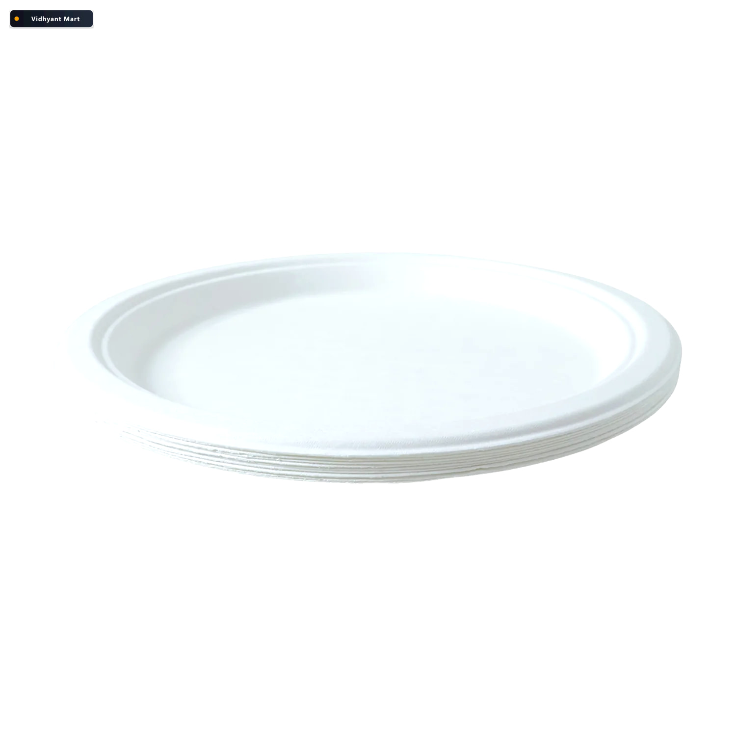 Vidhyant Mart Disposable Round Food Serving Plate 10 Pc Lightwei 4
