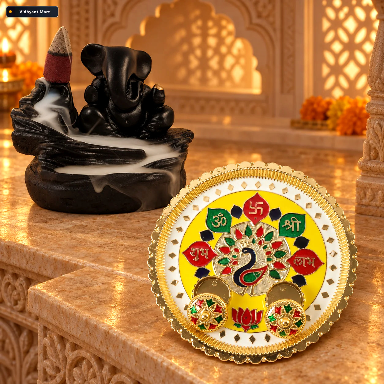 Vidhyant Mart Divine Ganesha Backflow Fountain Auspicious Puja T 2