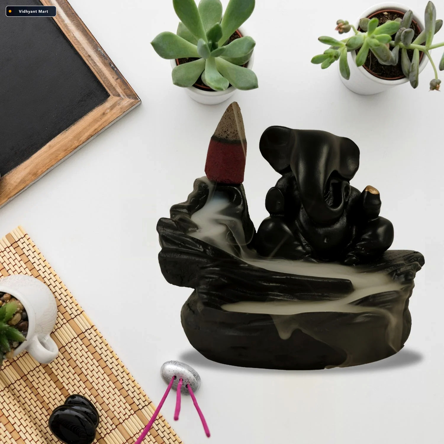 Vidhyant Mart Divine Ganesha Backflow Fountain Auspicious Puja T 5
