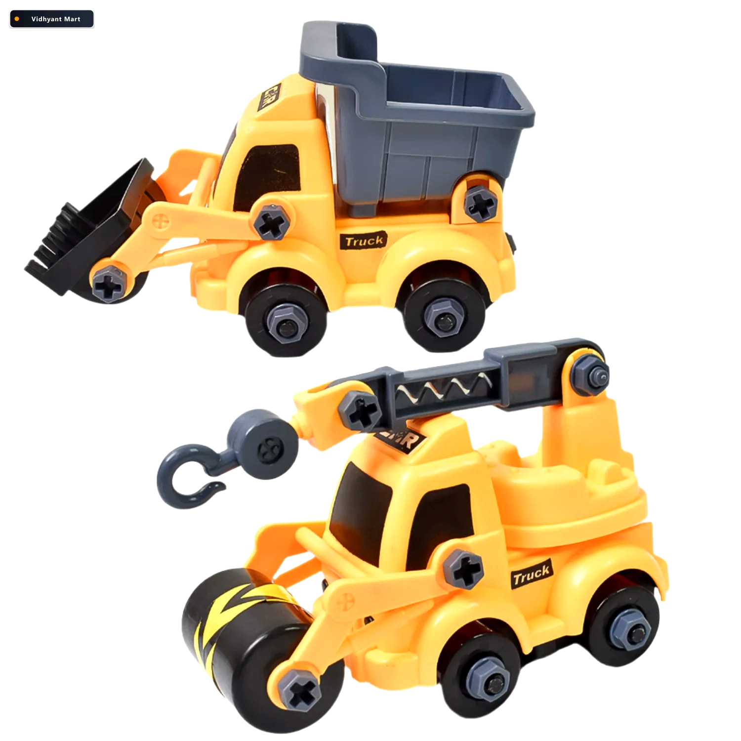Vidhyant Mart Diy Assembly Toy Engineering Vehicles Kit 2 Pc Lit 2