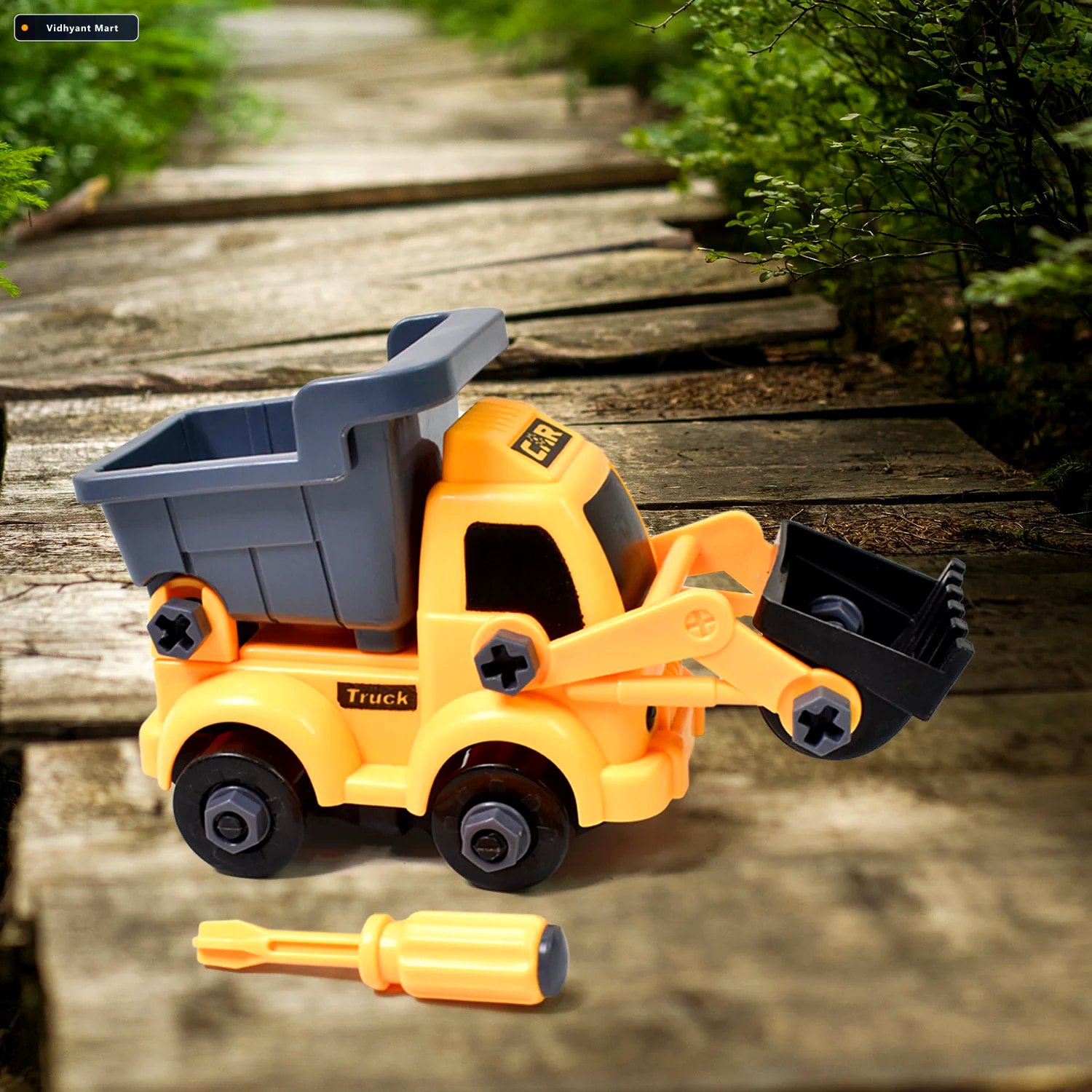 Vidhyant Mart Diy Assembly Toy Engineering Vehicles Kit 2 Pc Lit 3