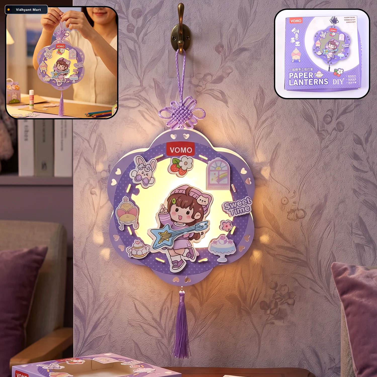 Vidhyant Mart Diy Paper Lantern Craft Kit Fun Creative Decor For 1