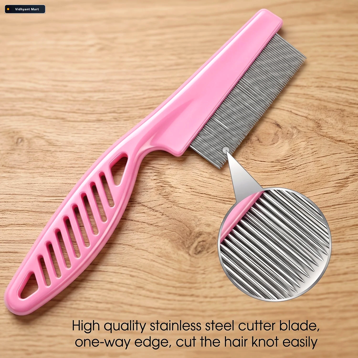 Vidhyant Mart Dog Hair Remover Comb Pet Grooming Shedding Tool F 2
