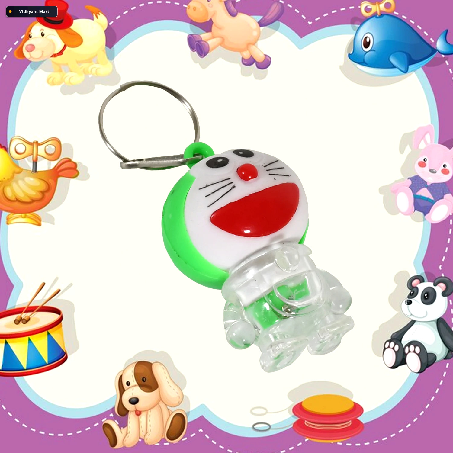 Vidhyant Mart Doremon Keychain Vibrant Lightning Design Durable 1