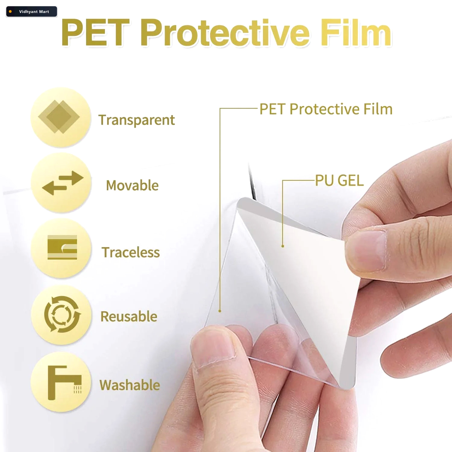 Vidhyant Mart Double Sided Tape Clear Waterproof Reusable Sealix 3