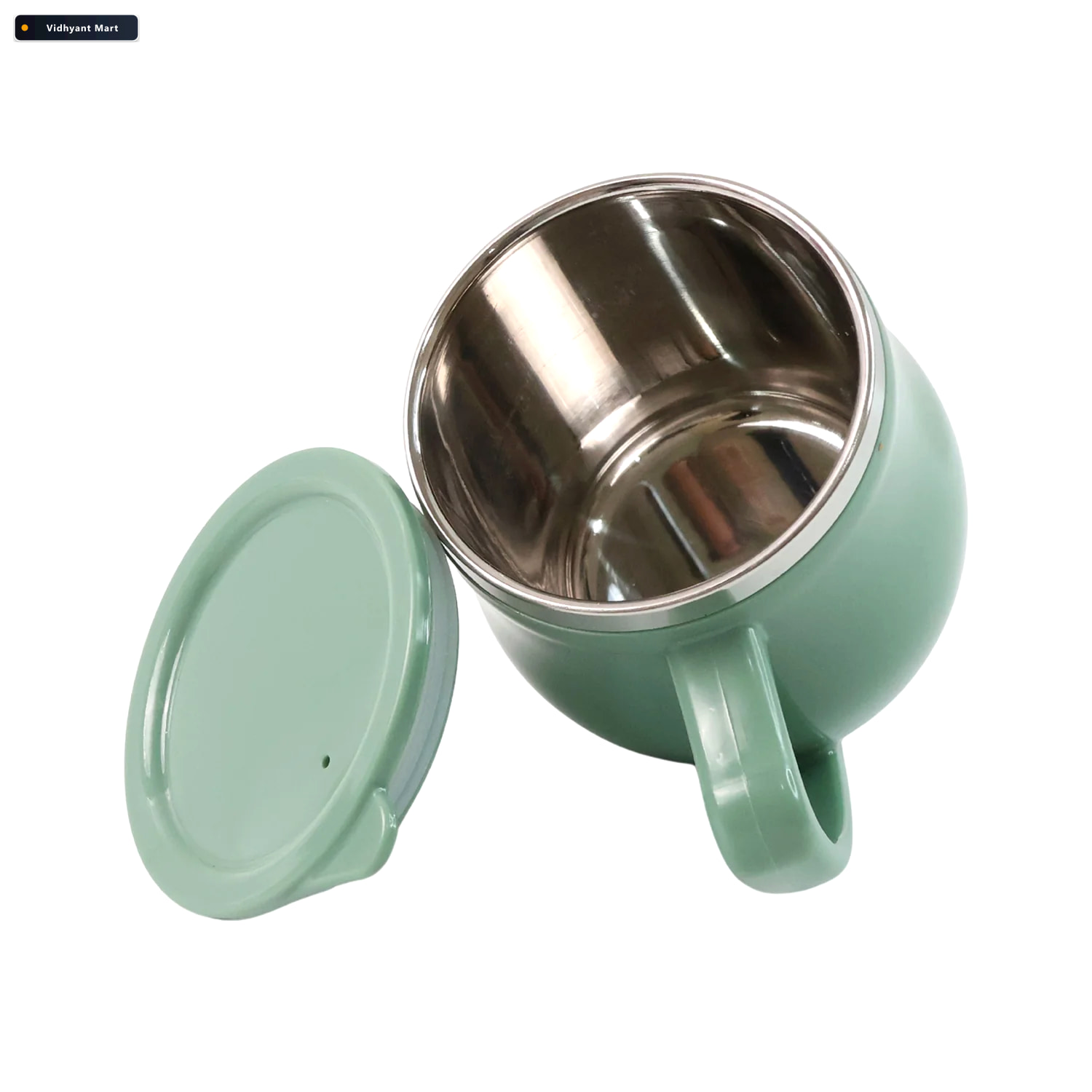 Vidhyant Mart Double Wall Desk Mug Stainless Steel Spill Resista 4