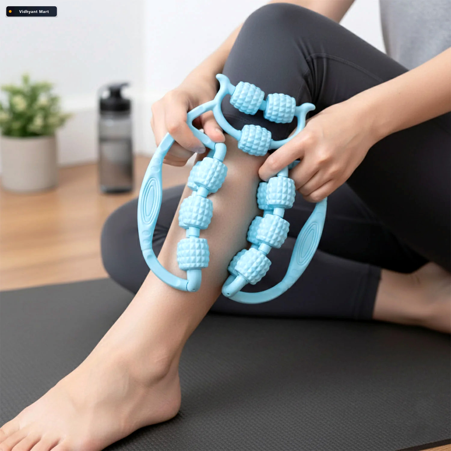 Vidhyant Mart Double Wheel Muscle Massager Deep Tissue Pain Reli 1