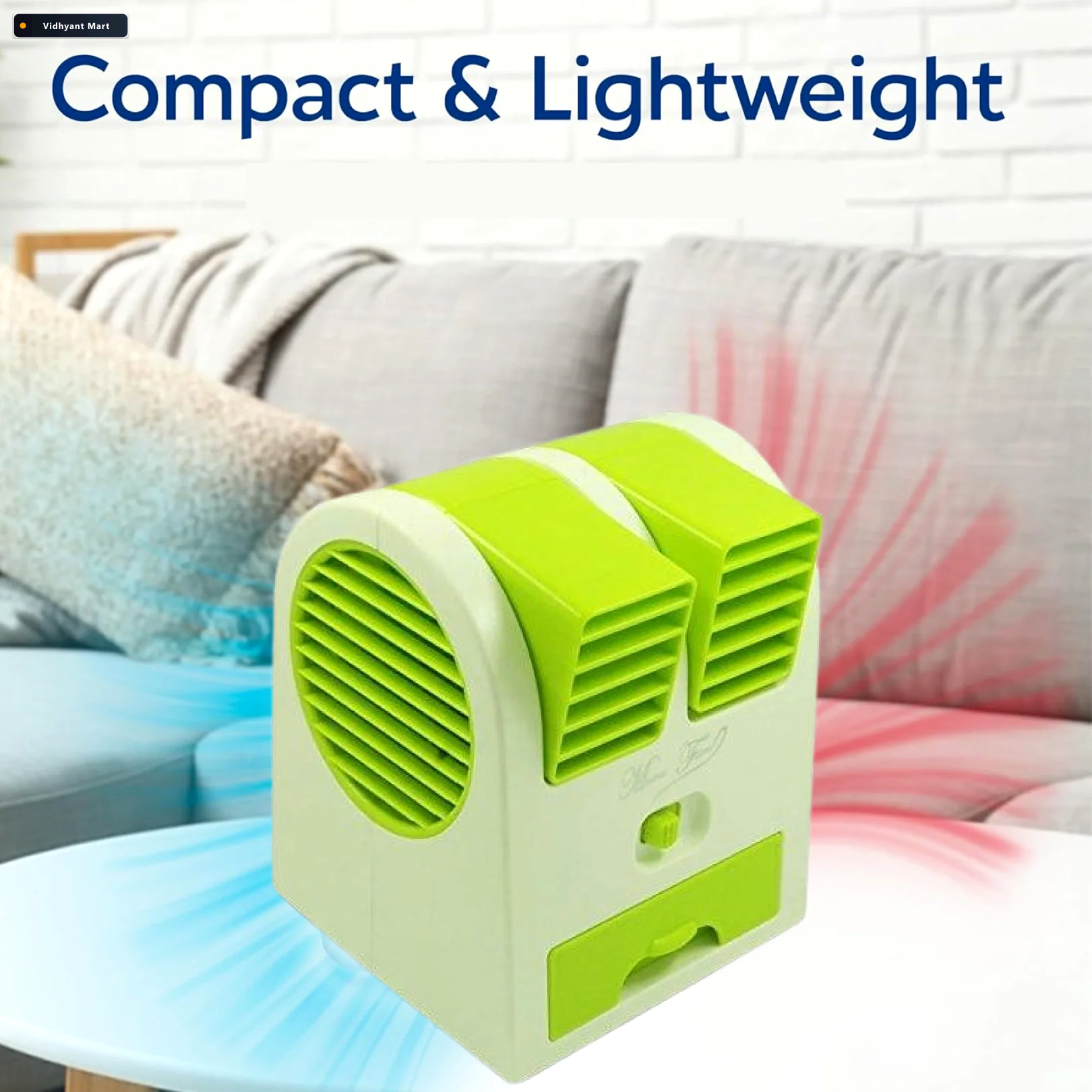 Vidhyant Mart Dual Bladeless Mini Air Conditioner Usb Fragrance 2