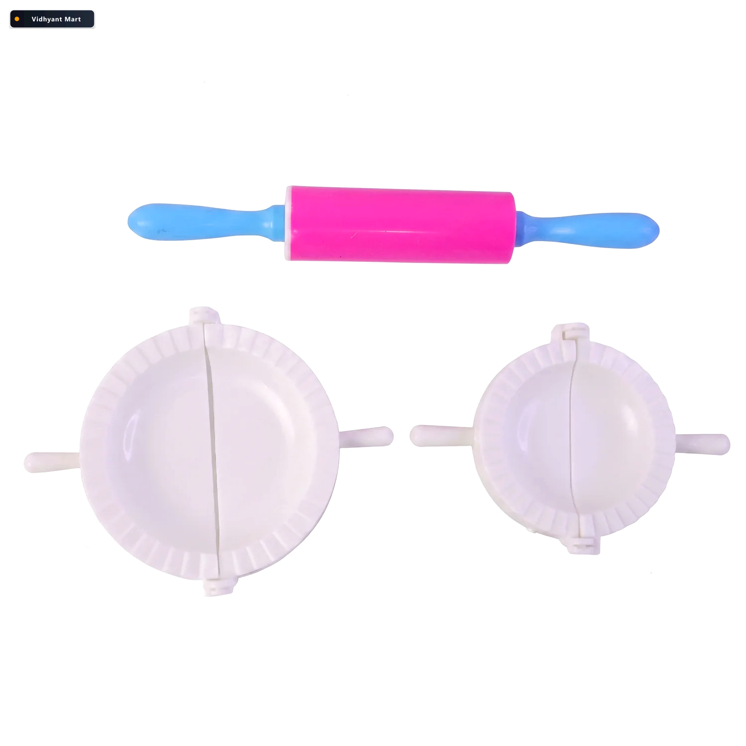 Vidhyant Mart Dumpling Maker Mould Set With Mini Rolling Pin For 3