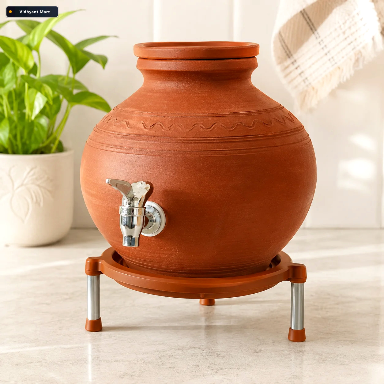 Vidhyant Mart Durable Multipurpose Plastic Matka Stand For Home 1
