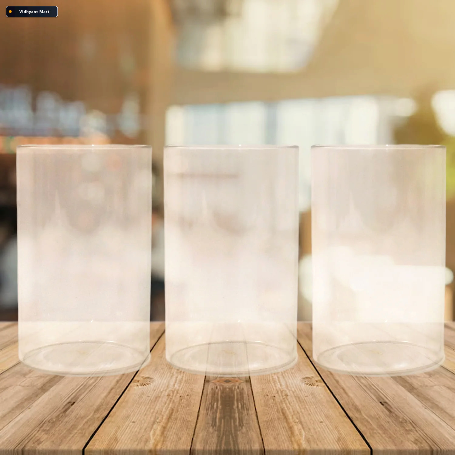 Vidhyant Mart Durable Plastic Glass Set 6 Lightweight Unbreakabl 3