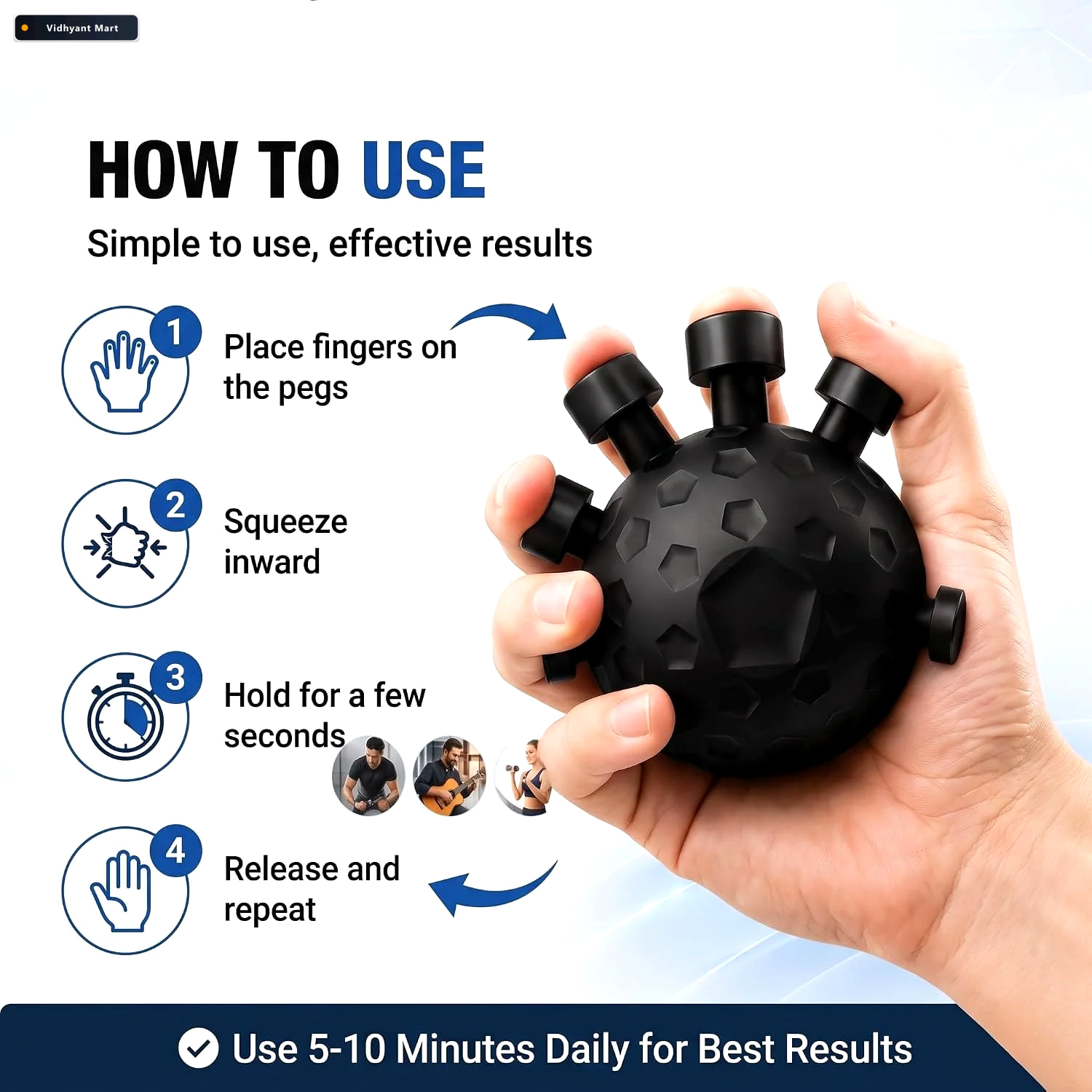 Vidhyant Mart Eagle Claw Finger Gripper Hand Grip Strength And W 2