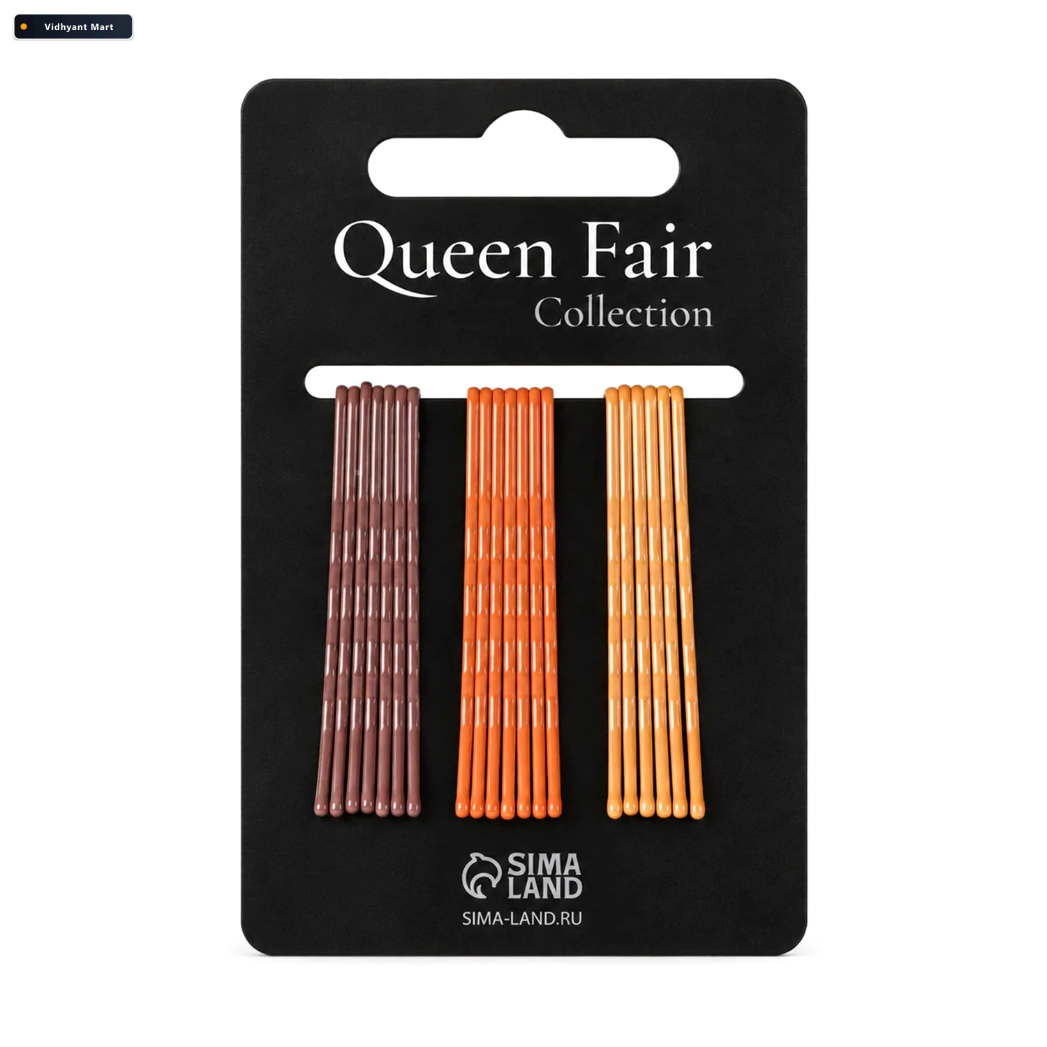 Vidhyant Mart Earth Tone Metal Bobby Pins Set In Brown Orange An 4