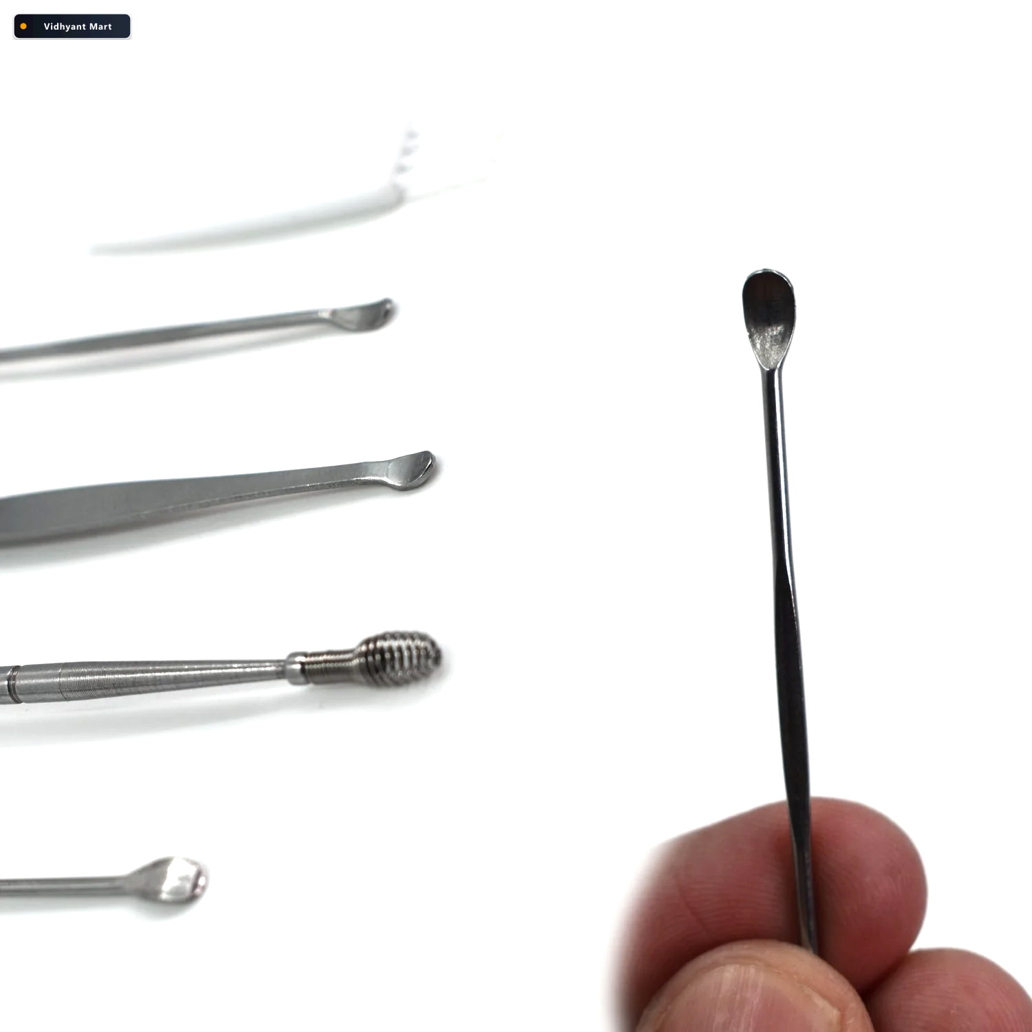 Vidhyant Mart Earwax Removal Kit 6 Piece Stainless Steel Set Xce 2