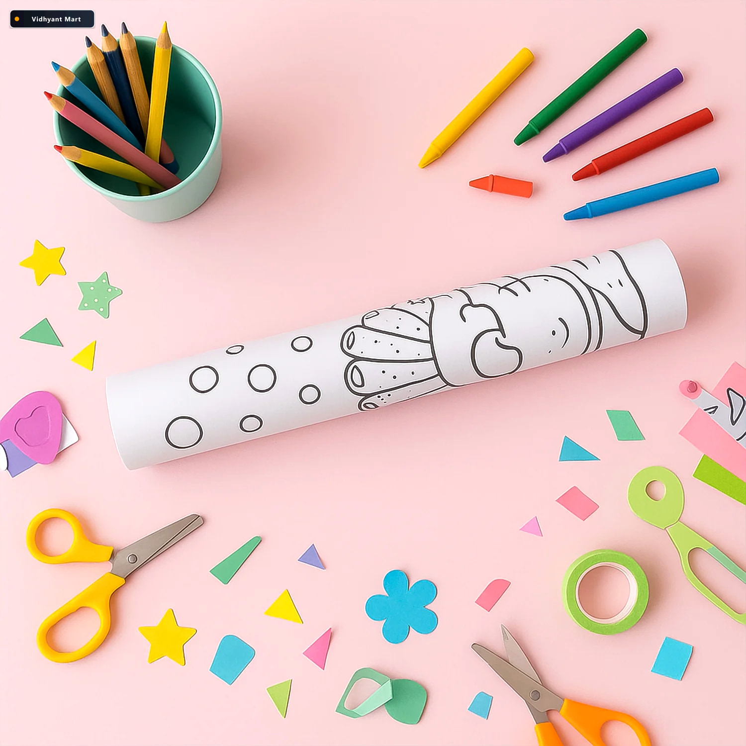 Vidhyant Mart Educational Coloring Roll Giant Ocean Themed Art P 3