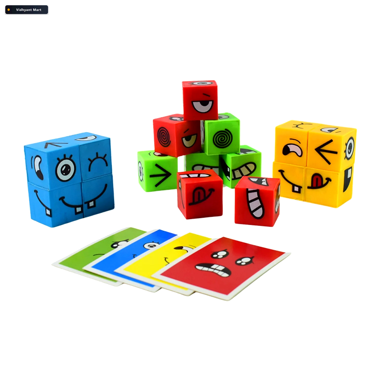 Vidhyant Mart Educational Emotion Puzzle Cube Develop Emotional 4