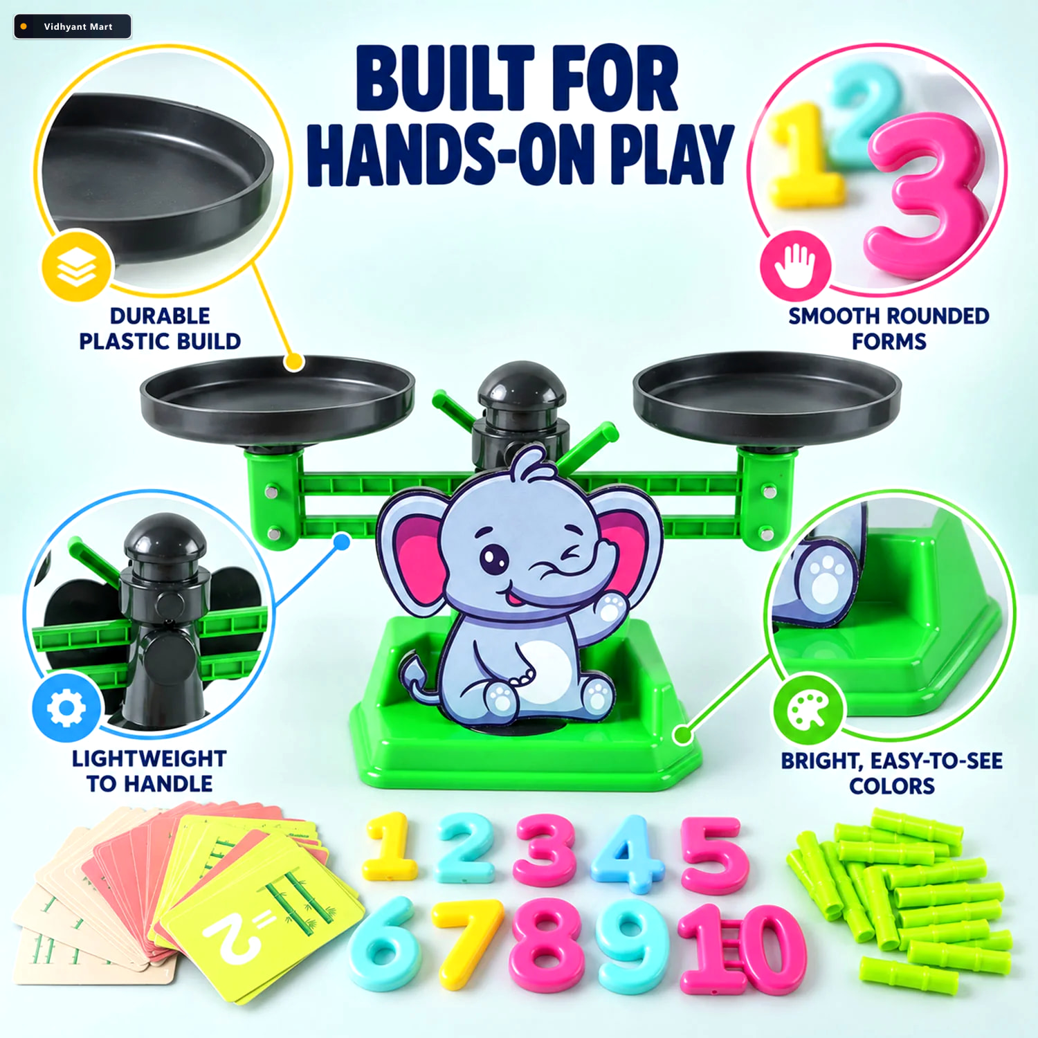Vidhyant Mart Educational Math Balancing Game With Elephant Scal 3