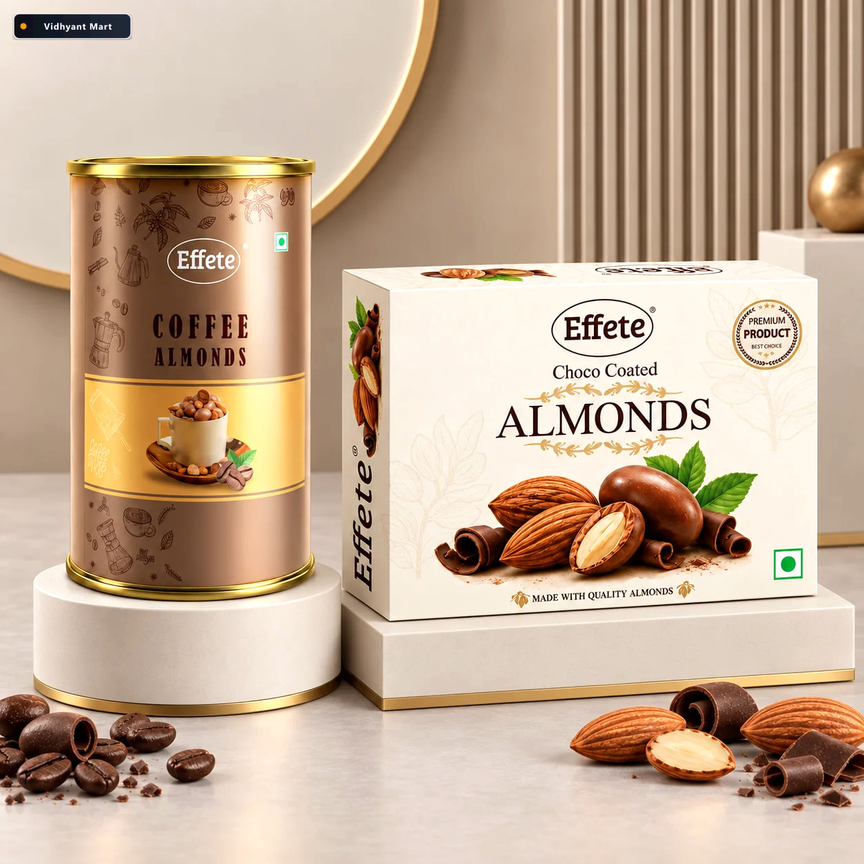 Vidhyant Mart Effete Coffee Flavoured Almonds With Rich Choco Co 2