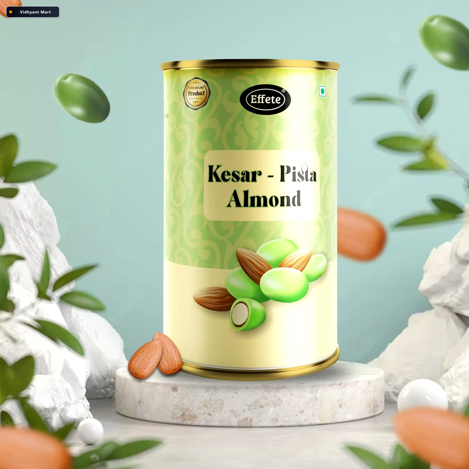 Vidhyant Mart Effete Kesar Pista Almonds With Choco Coated Almon 5