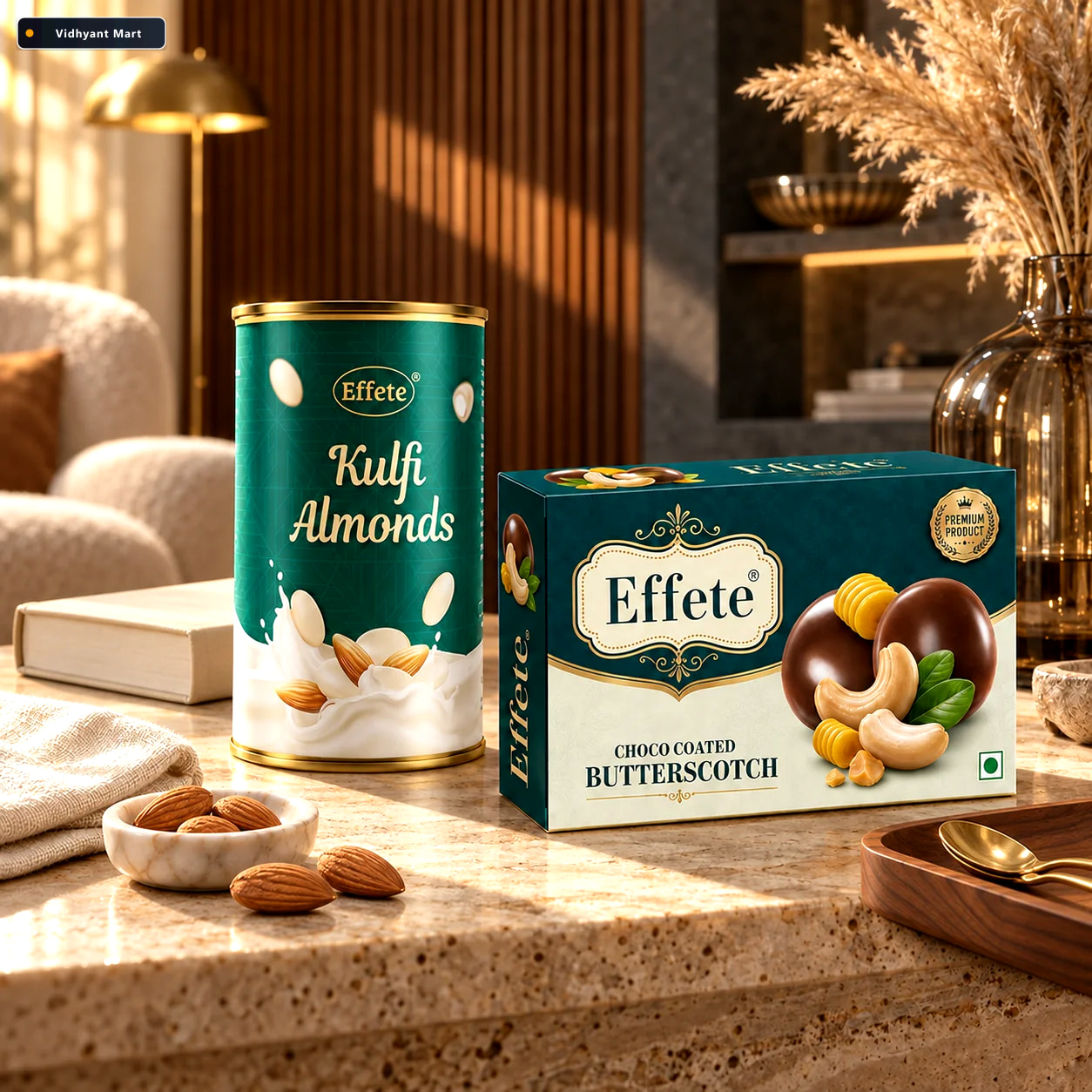 Vidhyant Mart Effete Kulfi Flavoured Almonds With Choco Coated B 4