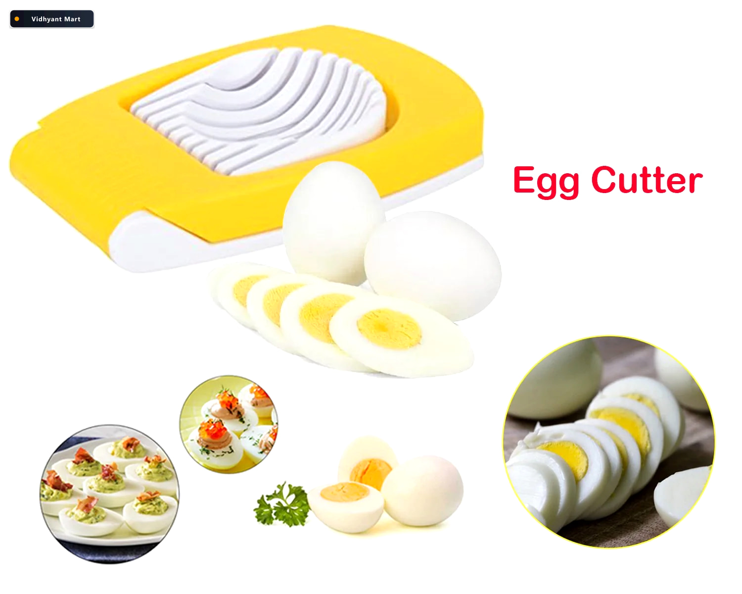 Vidhyant Mart Egg Cutter Achieve Perfect Even Slices Easily Quic 2