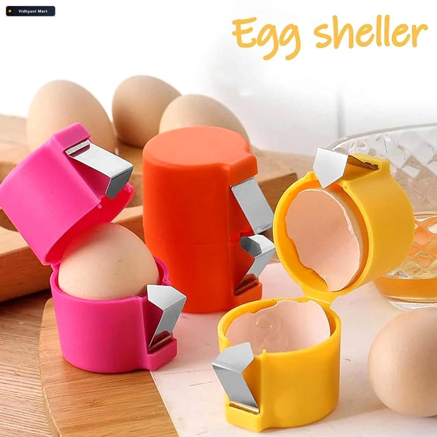 Vidhyant Mart Egg Shell Opener Handheld Egg Cracker Tool For Raw 3