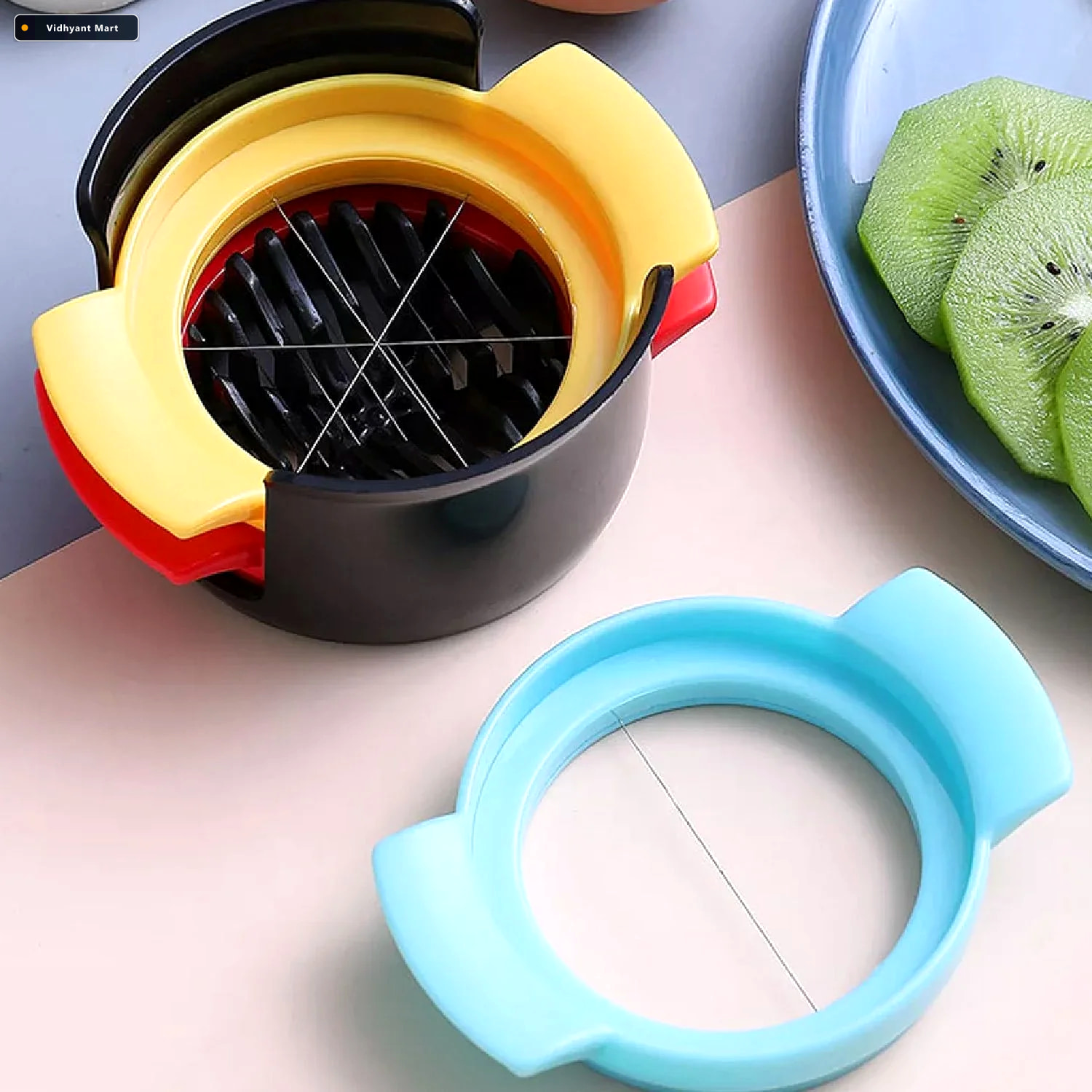 Vidhyant Mart Egg Slicer 3 In 1 Stainless Steel Food Cutter Tool 3