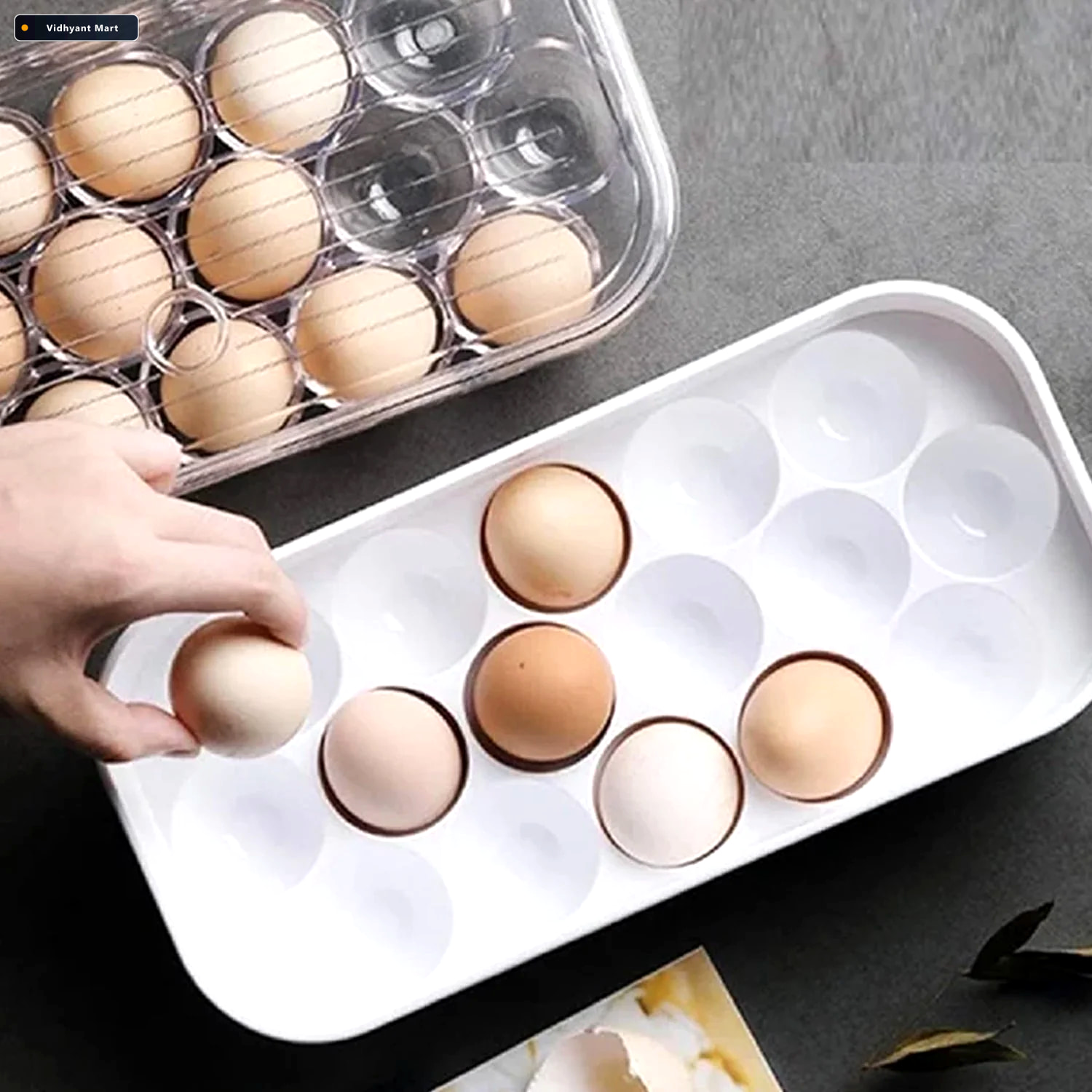 Vidhyant Mart Egg Storage Box 12 Cavity Refrigerator Organiser O 1