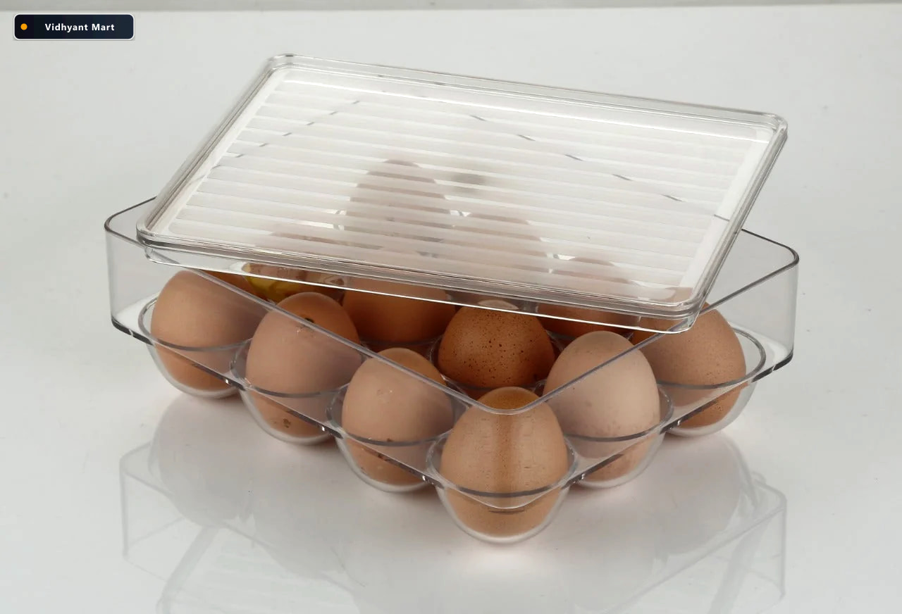 Vidhyant Mart Egg Storage Box 12 Cavity Refrigerator Organiser O 2