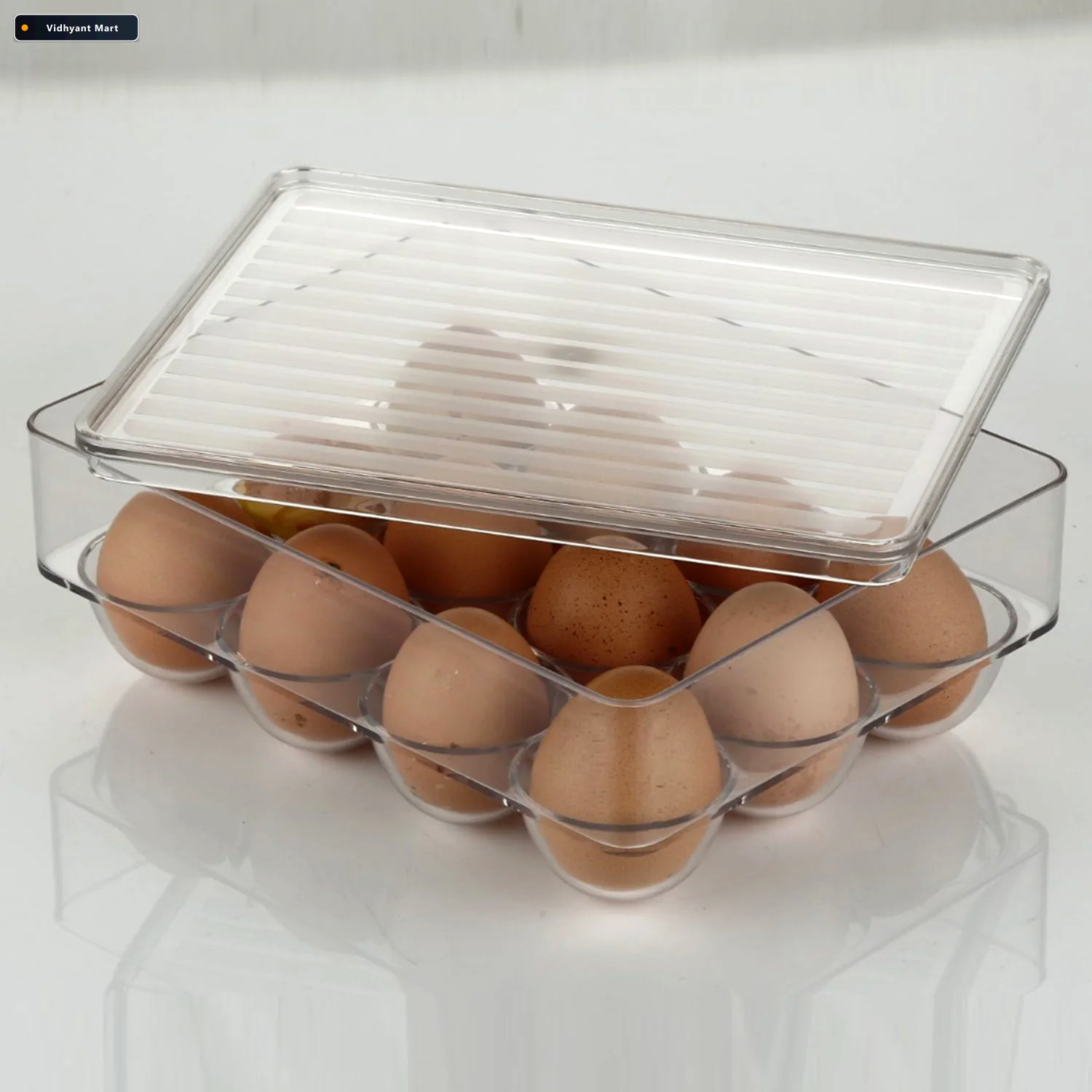 Vidhyant Mart Egg Storage Box 12 Cavity Refrigerator Organiser O 3
