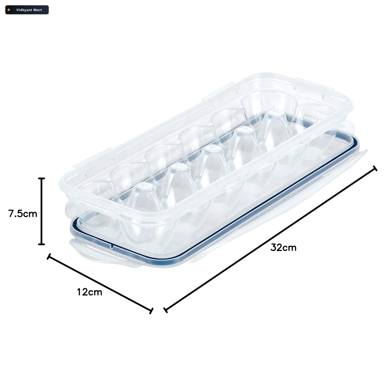 Vidhyant Mart Egg Storage Box 12 Grid Airtight Refrigerator Orga 3