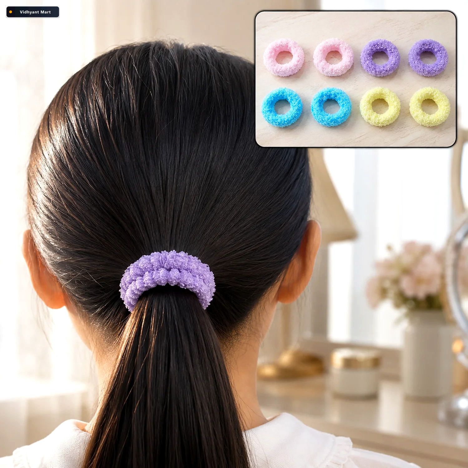 Vidhyant Mart Elastic Hair Bands Gentle No Damage Hold For Daily 1