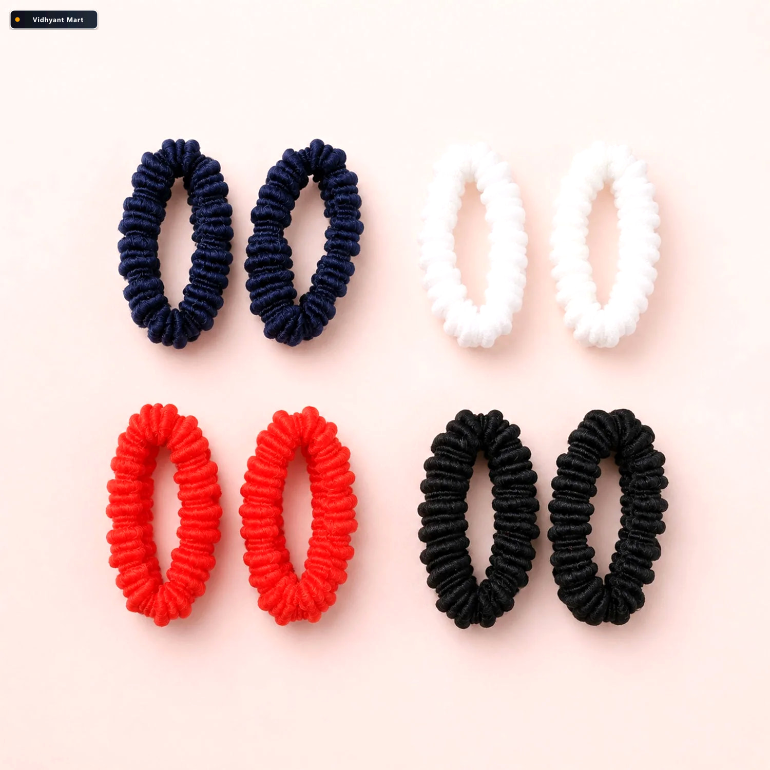 Vidhyant Mart Elastic Hairband Set Gentle Grip Vibrant Colors Fo 3