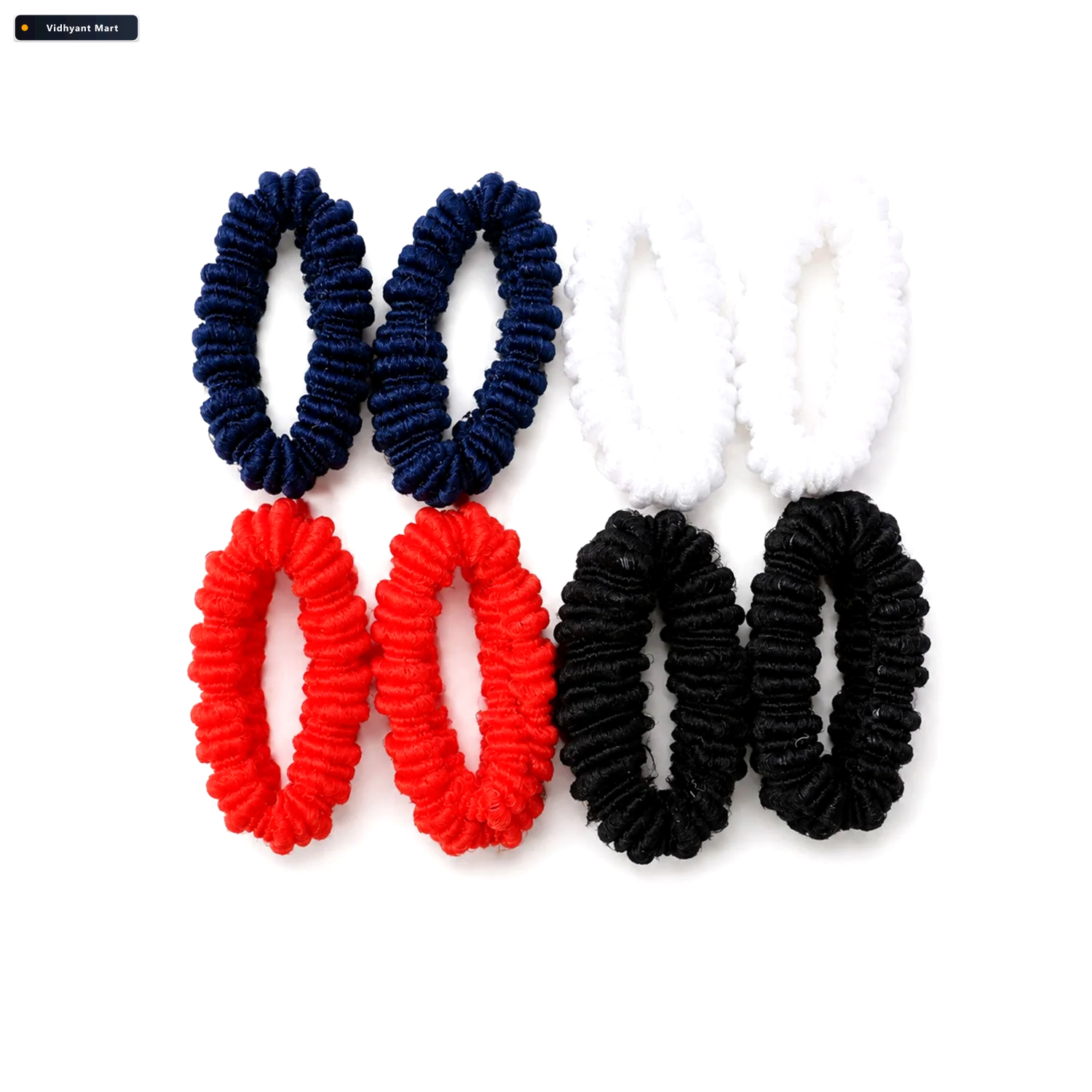 Vidhyant Mart Elastic Hairband Set Gentle Grip Vibrant Colors Fo 4