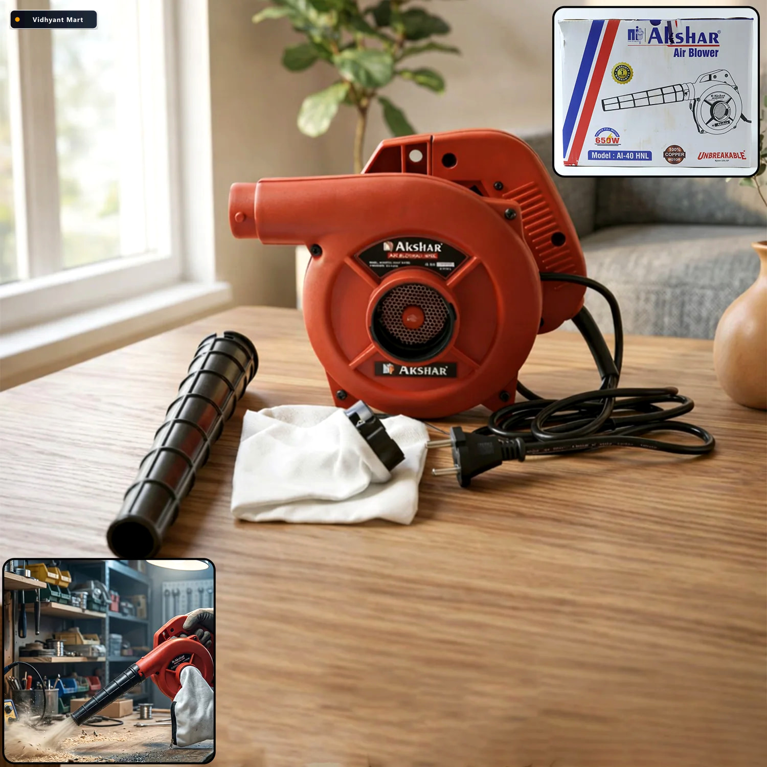 Vidhyant Mart Electric Air Blower Powerful Dust Cleaning For Hom 1