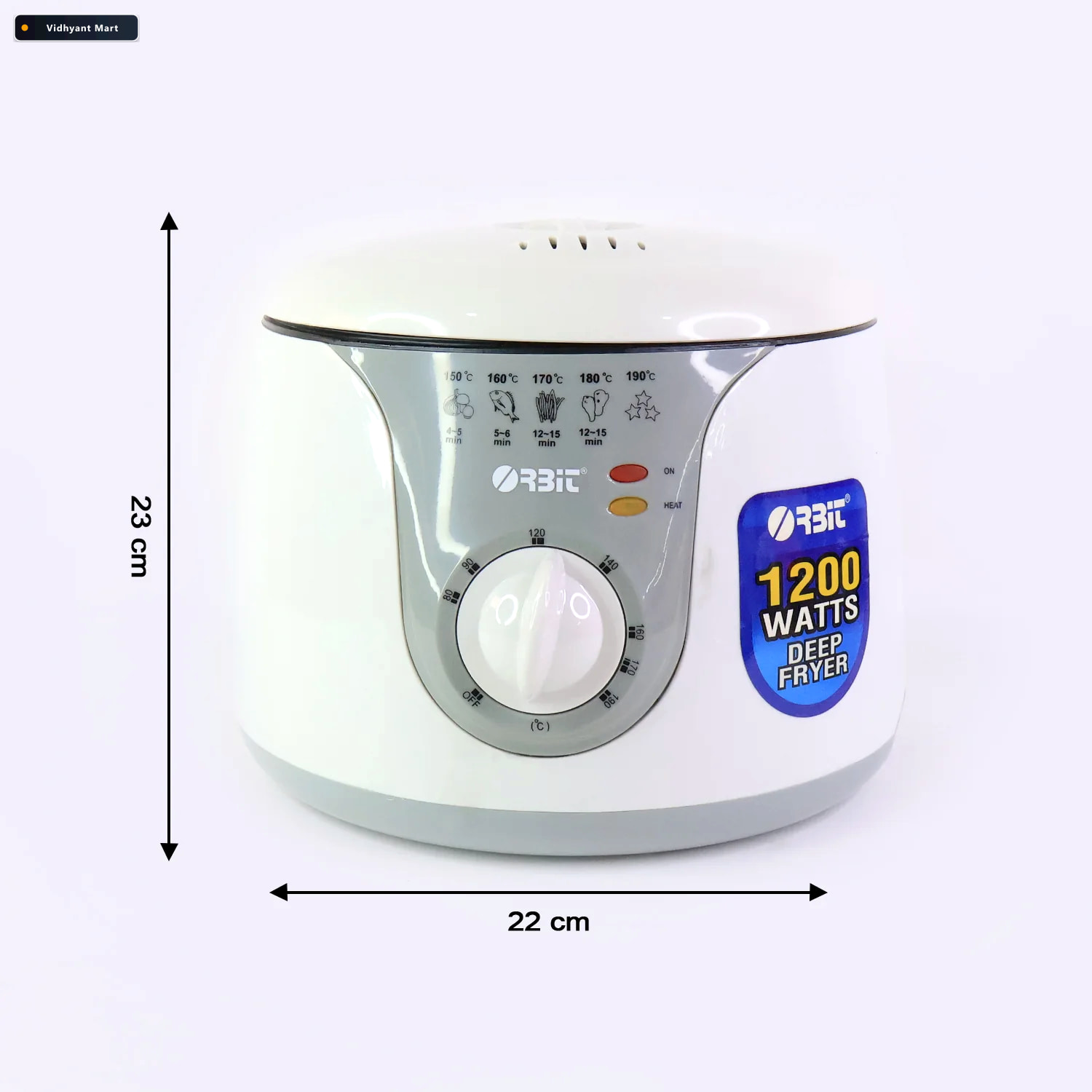 Vidhyant Mart Electric Deep Fryer 1200w Adjustable Temp For Cris 2