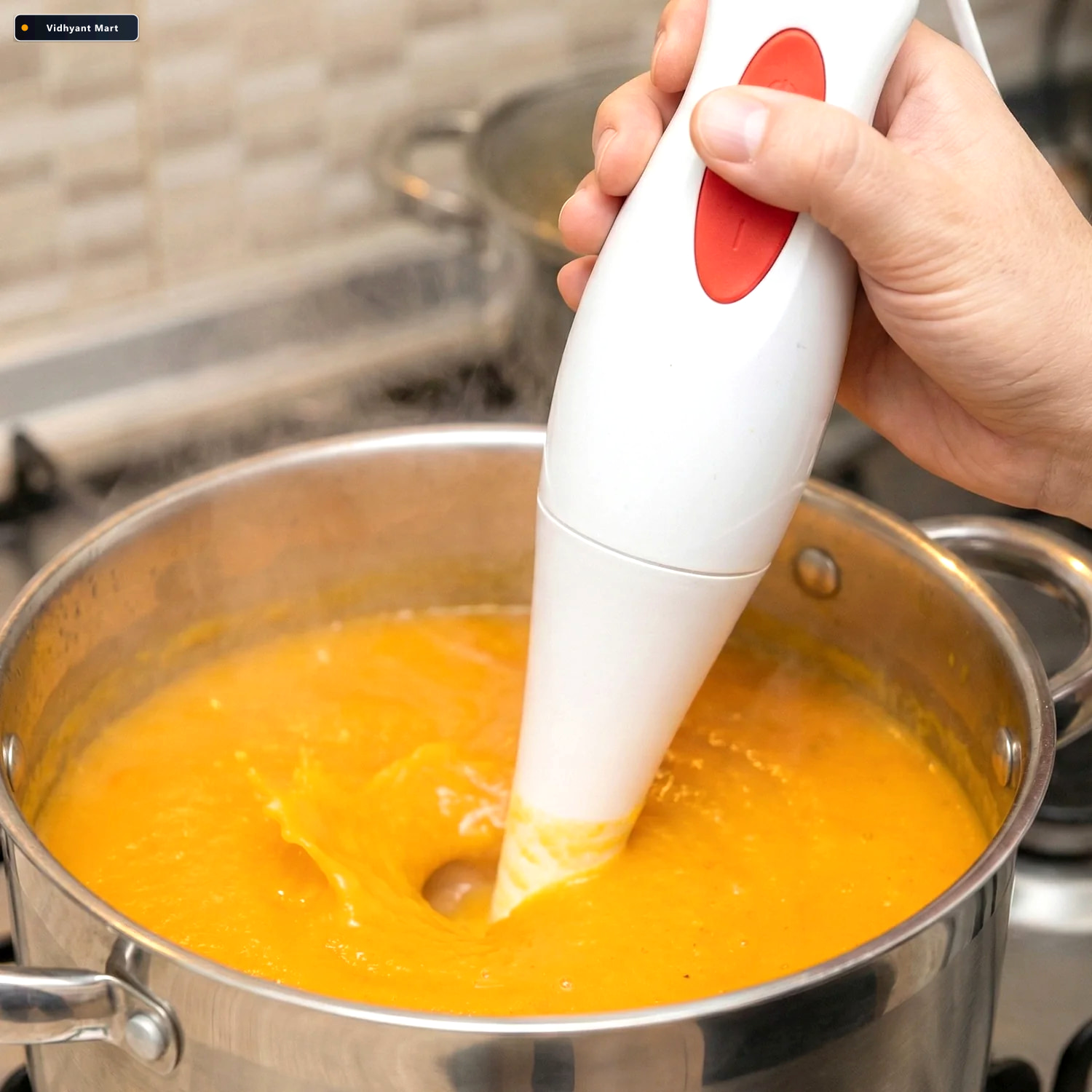 Vidhyant Mart Electric Hand Blender Stick Stainless Steel Blades 2