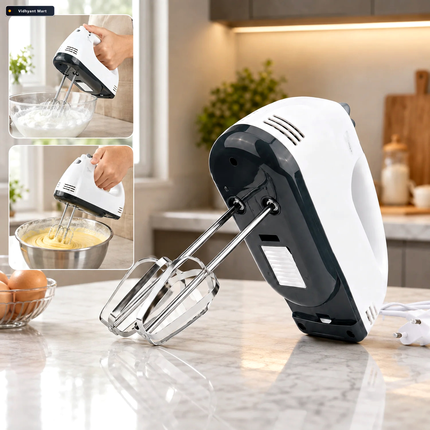Vidhyant Mart Electric Hand Mixer 7 Speed With Attachments Xcelc 1