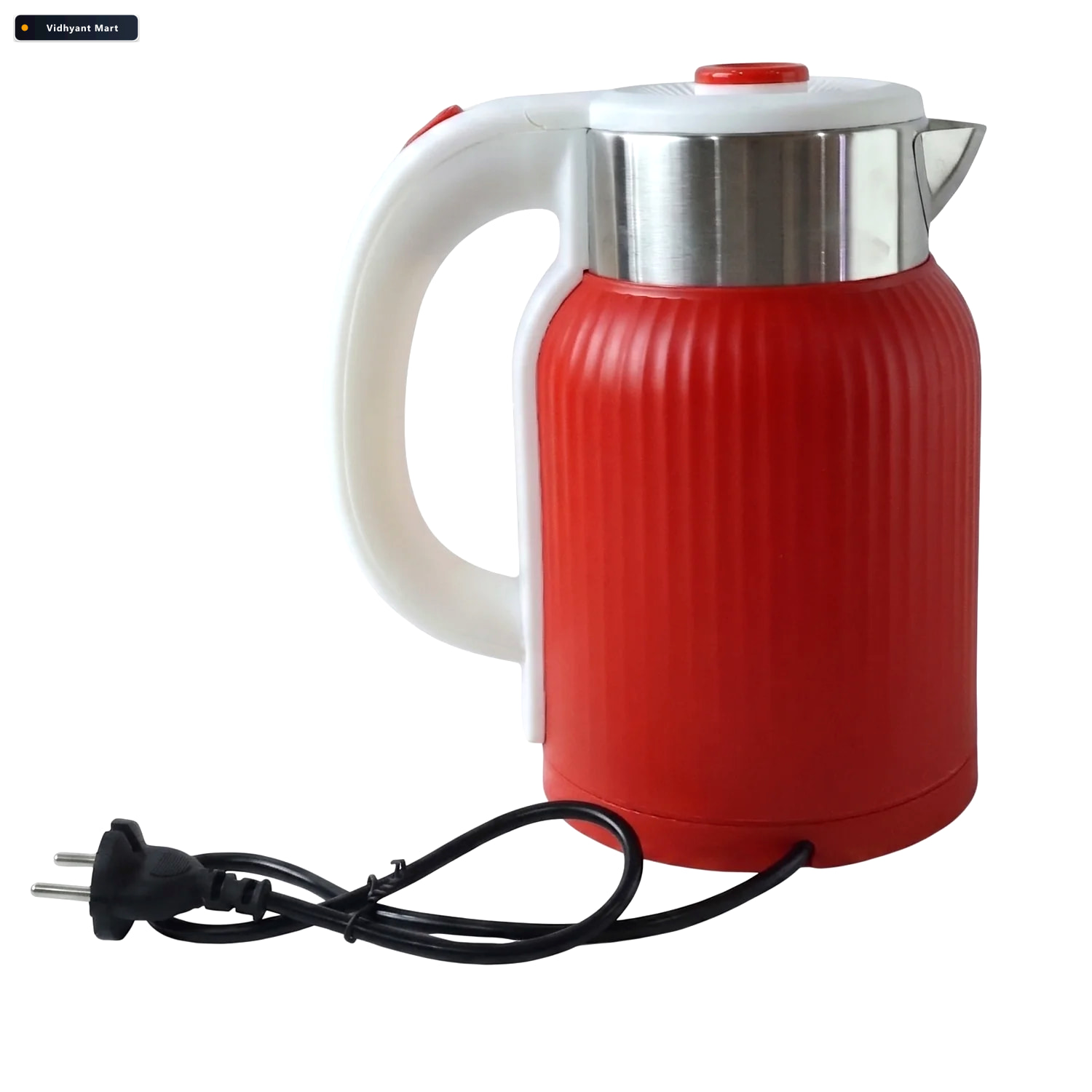 Vidhyant Mart Electric Kettle 2 Litre 1500w Red For Tea Coffee M 3