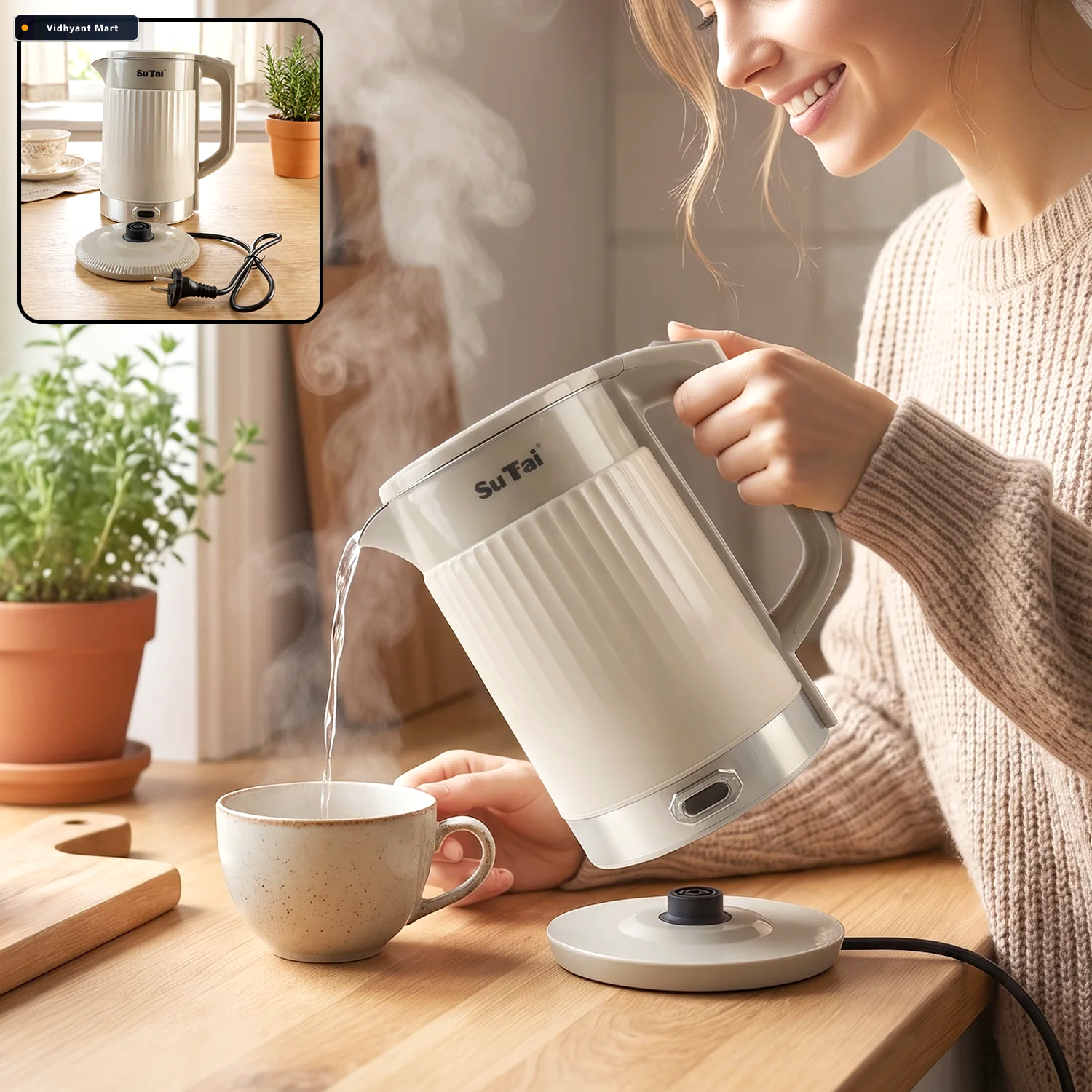 Vidhyant Mart Electric Kettle 23 Litre Fast Boiling Water Kettle 1