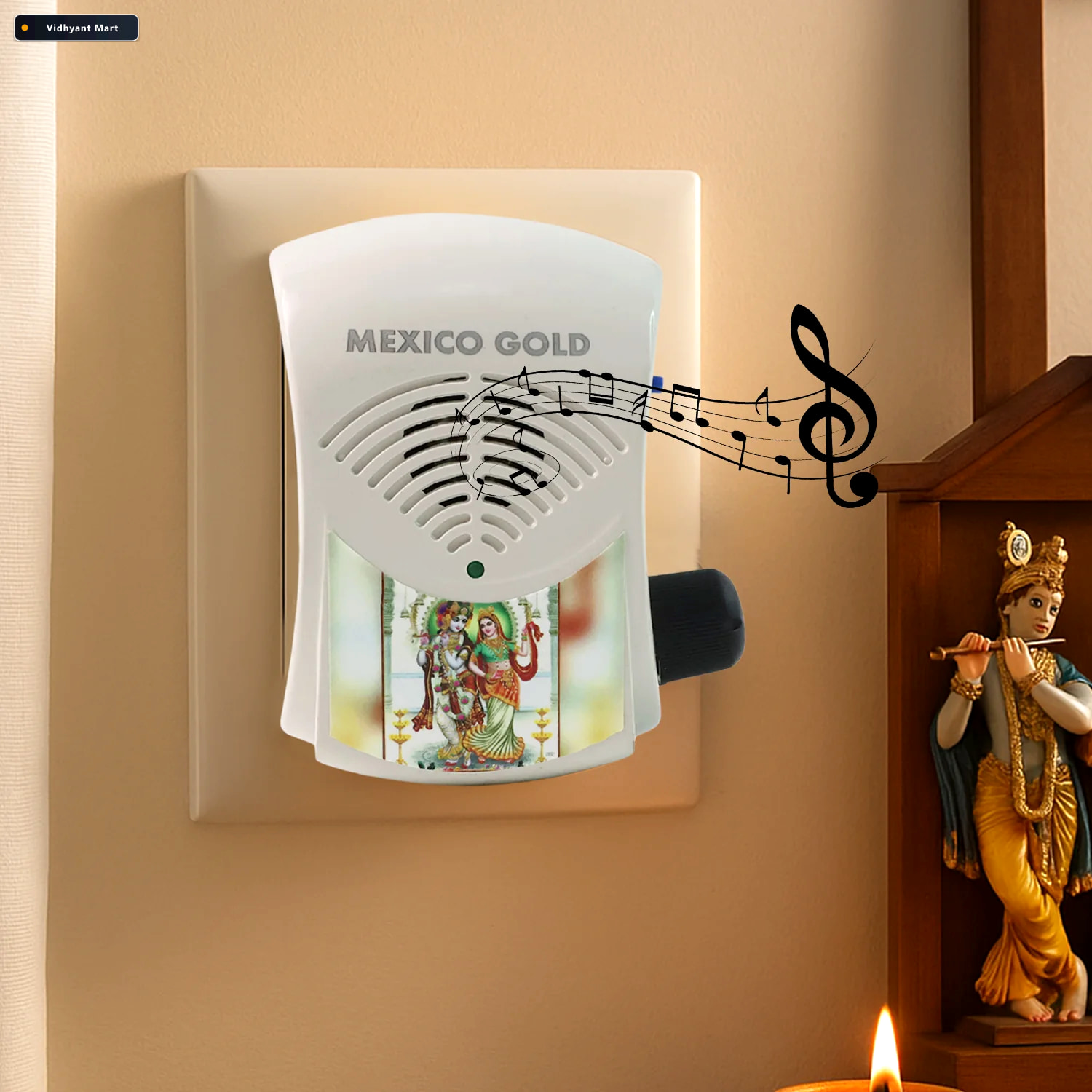 Vidhyant Mart Electric Mantra Bell Automatic Chanting With Led L 2